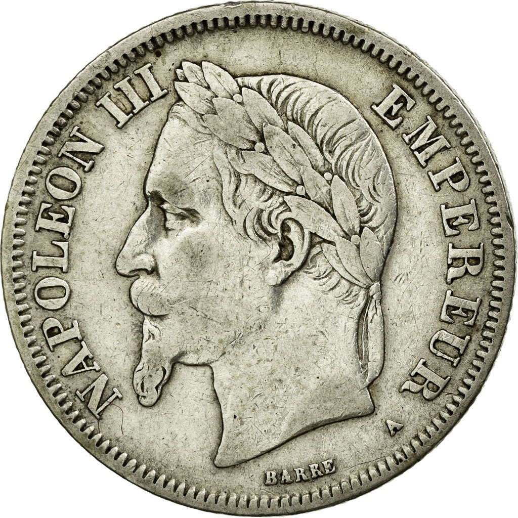 Monnaie, France, Napoleon III, Napoléon III, 2 Francs, 1870, Paris, TTB