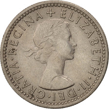 Gran Bretagna, Elizabeth II, 6 Pence, 1955, SPL-, Rame-nichel, KM:903