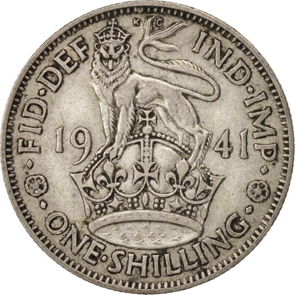 Coin, Great Britain, George VI, Shilling, 1941, VF(30-35), Silver, KM:853