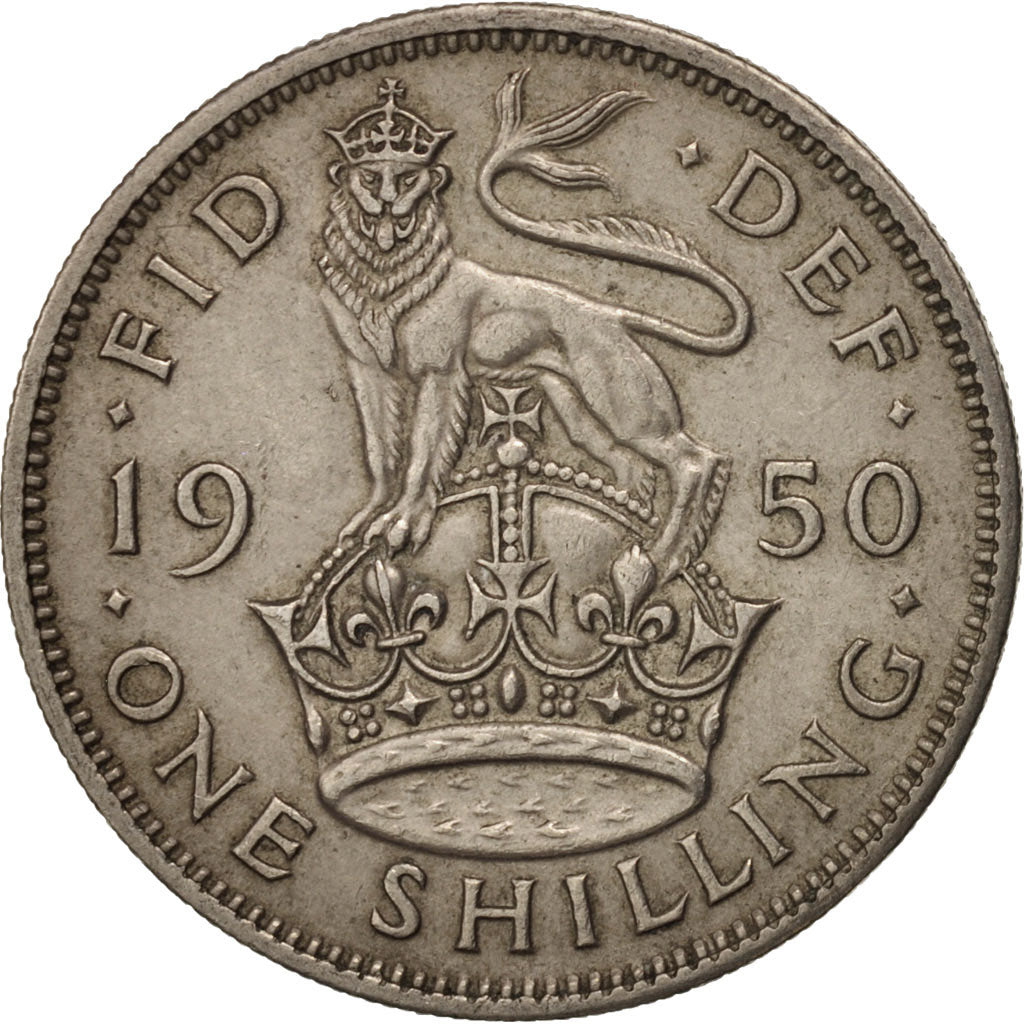Münze, Großbritannien, George VI, Shilling, 1950, VZ, Copper-nickel, KM:876