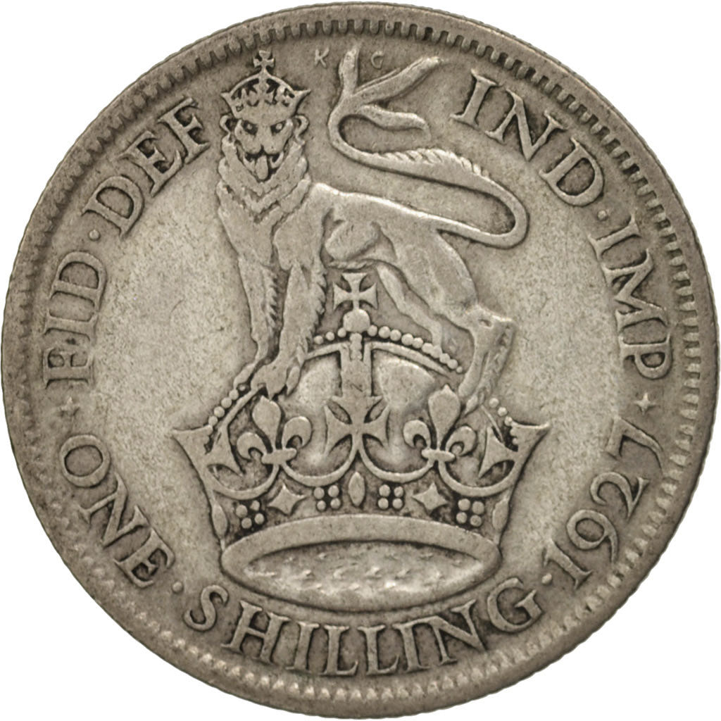 Great Britain, George V, Shilling, 1927, VF(20-25), Silver, KM:833