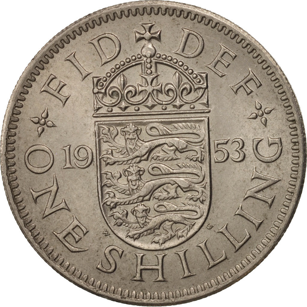 Großbritannien, Elizabeth II, Shilling, 1953, VZ, Copper-nickel, KM:890