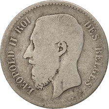 Belgium, Leopold II, Franc, 1867, F(12-15), Silver, KM:28.1