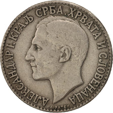 Yugoslavia, Alexander I, 2 Dinara, 1925, Poissy, BC+, Níquel - bronce, KM:6