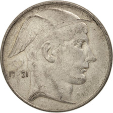 Belgium, 20 Francs, 20 Frank, 1951, VF(20-25), Silver, KM:141.1