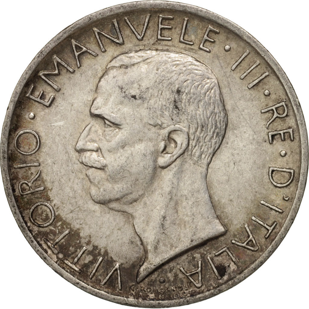 Italien, Vittorio Emanuele III, 5 Lire, 1927, Rome, VZ, Silber, KM:67.2