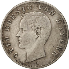 Coin, German States, BAVARIA, Otto, 2 Mark, 1907, Munich, VF(30-35), Silver