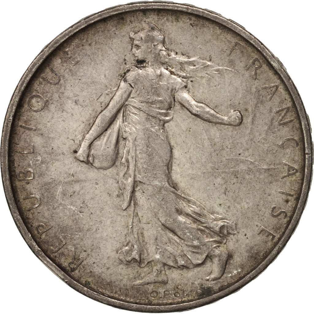Moneda, Francia, Semeuse, 5 Francs, 1964, MBC+, Plata, KM:926, Gadoury:771