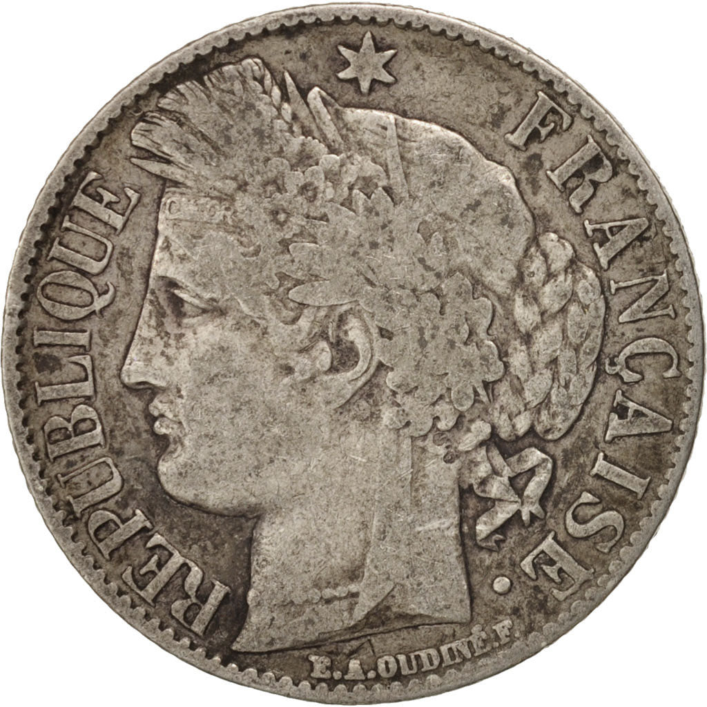 Coin, France, Cérès, Franc, 1888, Paris, VF(30-35), Silver, KM:822.1