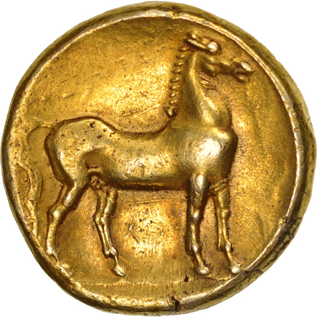 Coin, Carthage, Zeugitane, Stater, AU(50-53), Electrum, SNG Cop:139