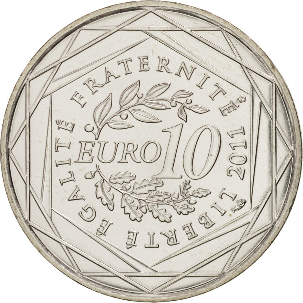 Francia, 10 Euro Auvergne, 2011, FDC, Argento, KM:1728