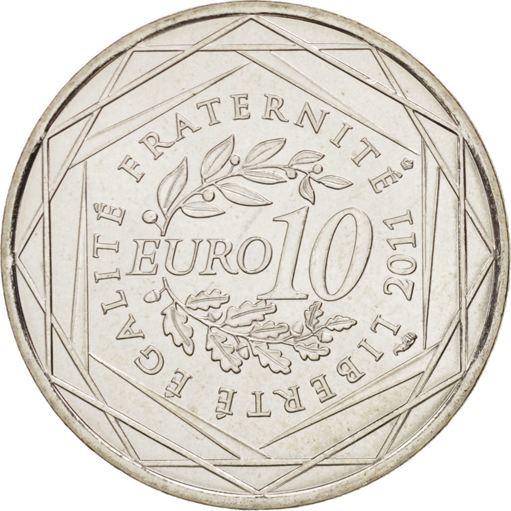 Munten, Frankrijk, 10 Euro, 2011, FDC, Zilver, KM:1750