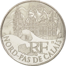 France, 10 Euro Nord-Pas-De-Calais, 2011, MS(64), Silver, KM:1745