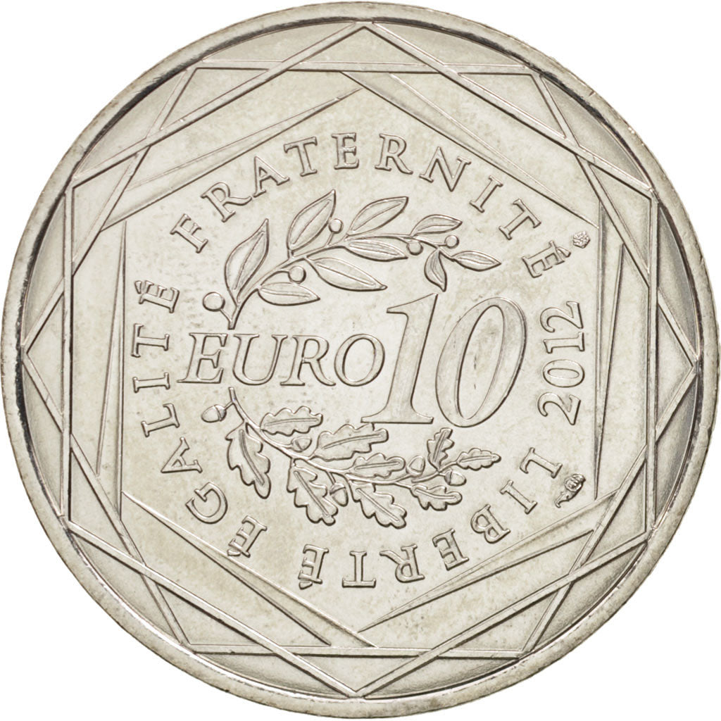Munten, Frankrijk, 10 Euro, 2012, UNC, Zilver, KM:1869