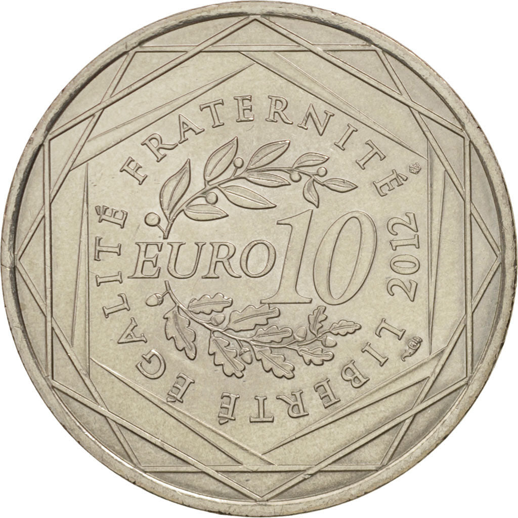 Coin, France, 10 Euro, 2012, MS(60-62), Silver, KM:1867