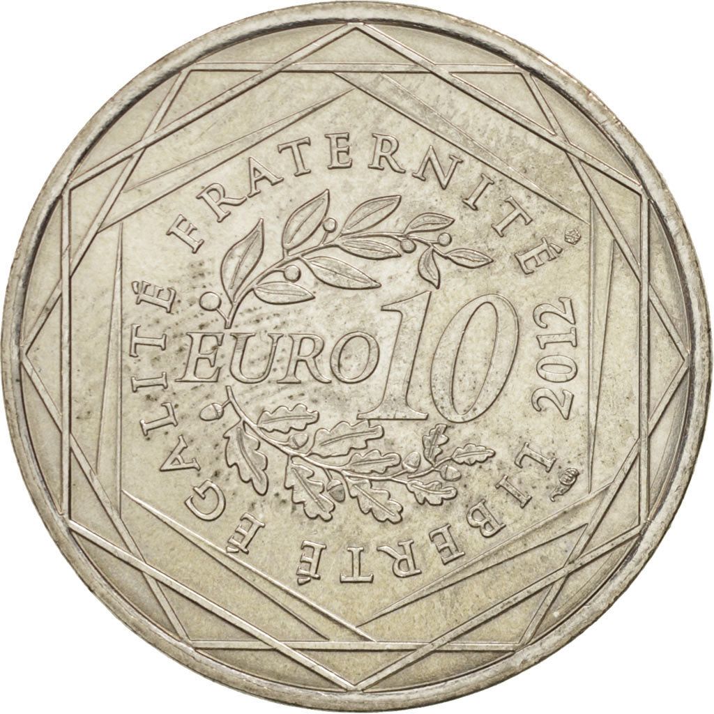 Munten, Frankrijk, 10 Euro, 2012, UNC-, Zilver, KM:1886