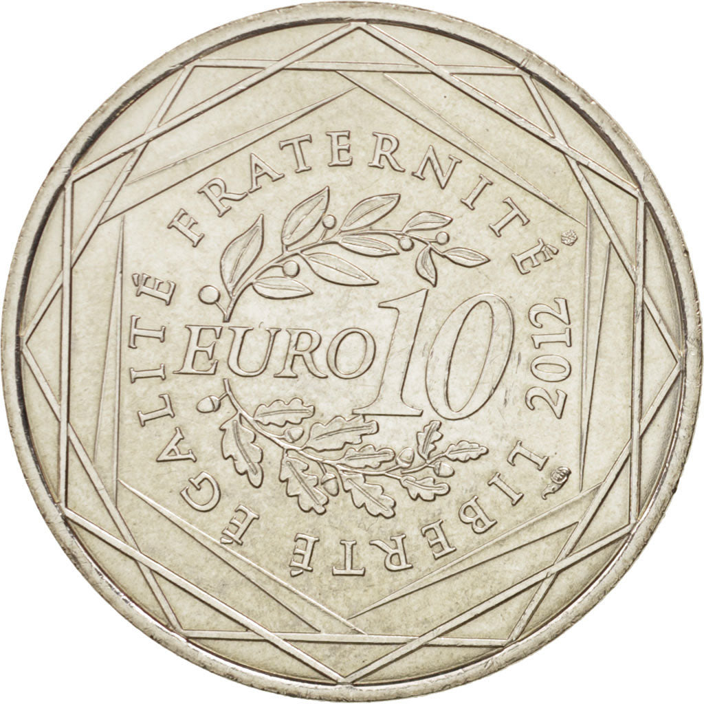 Munten, Frankrijk, 10 Euro, 2012, UNC, Zilver, KM:1863