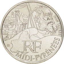 France, 10 Euro Midi-Pyrénées, 2012, MS(65-70), Silver, KM:1887
