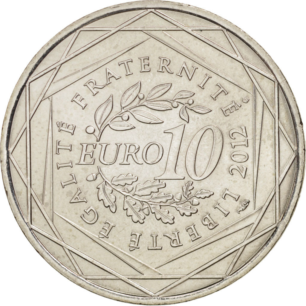 France, 10 Euro Midi-Pyrénées, 2012, MS(65-70), Silver, KM:1887