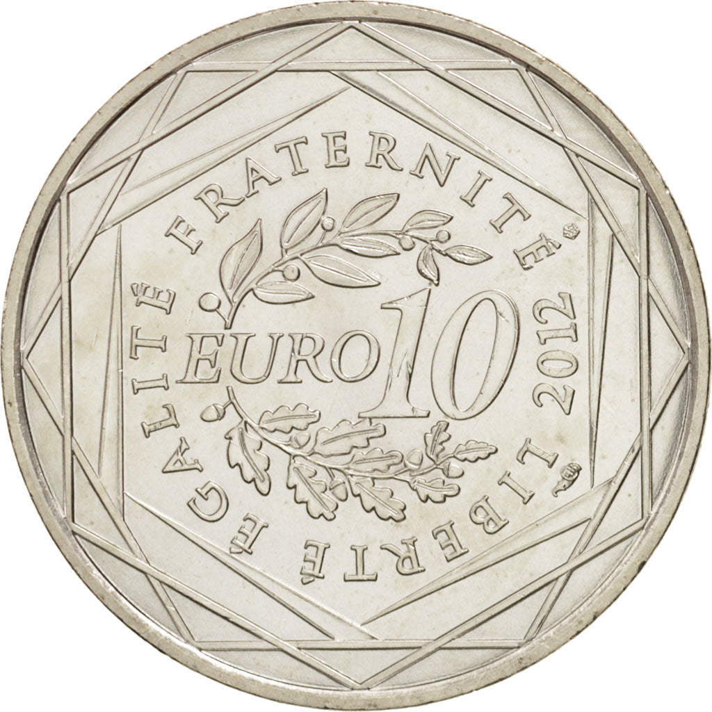 Munten, Frankrijk, 10 Euro, 2012, FDC, Zilver, KM:1872