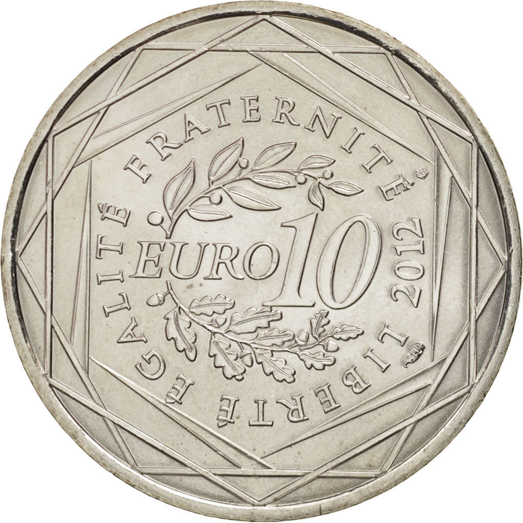 Munten, Frankrijk, 10 Euro, 2012, FDC, Zilver, KM:1862