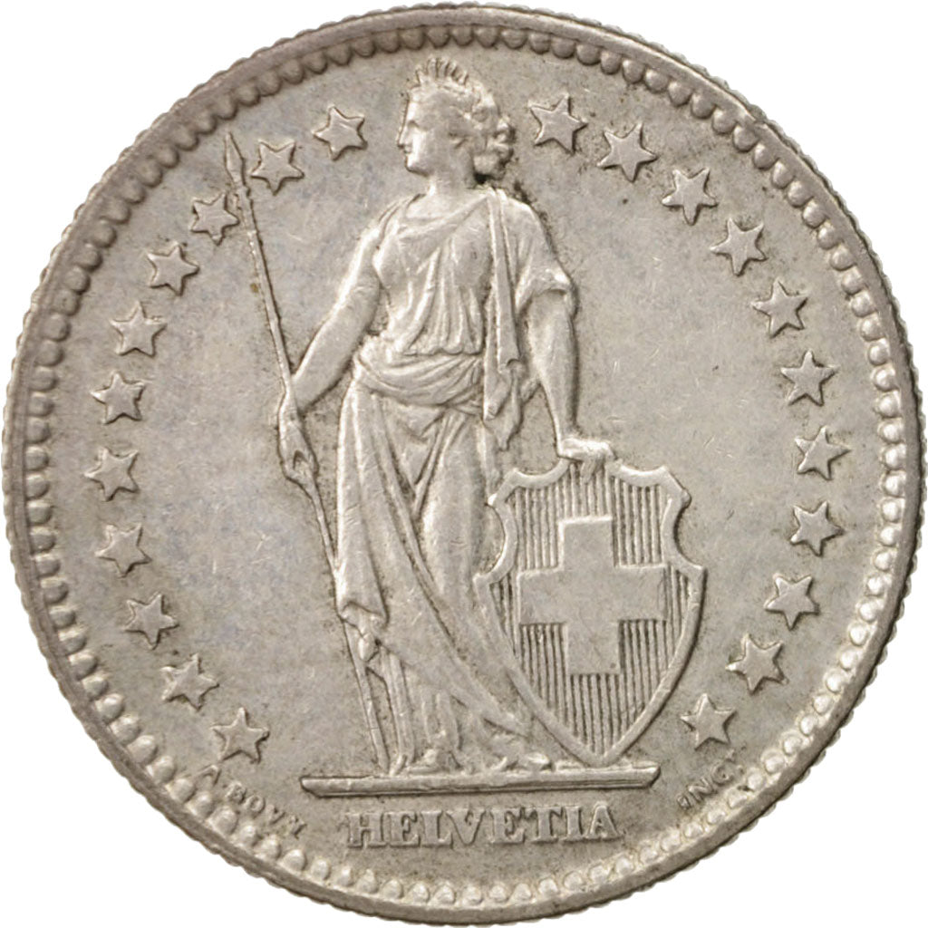 Coin, Switzerland, 2 Francs, 1960, Bern, AU(55-58), Silver, KM:21