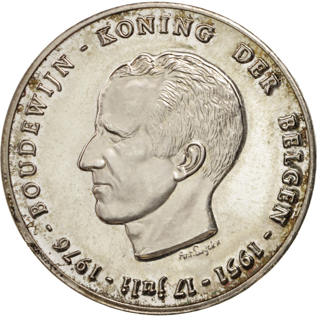 Belgium, 250 Francs, 250 Frank, 1976, Brussels, MS(63), Silver, KM:158.2