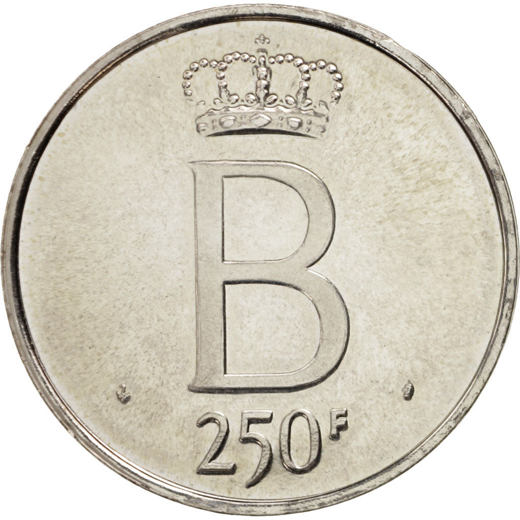 Belgium, 250 Francs, 250 Frank, 1976, Brussels, MS(63), Silver, KM:158.2