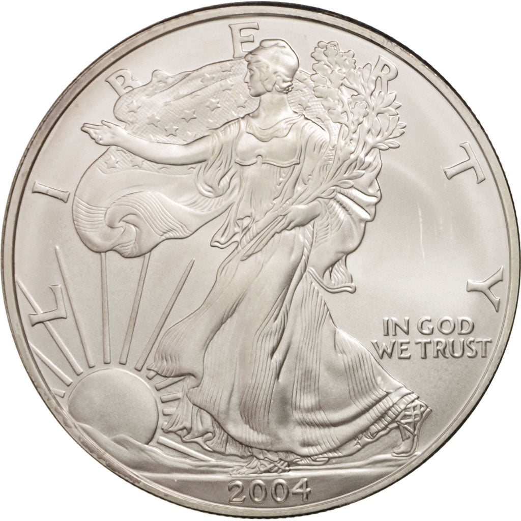 United States, Dollar, 2004, U.S. Mint, Philadelphia, MS(63), Silver, KM:273