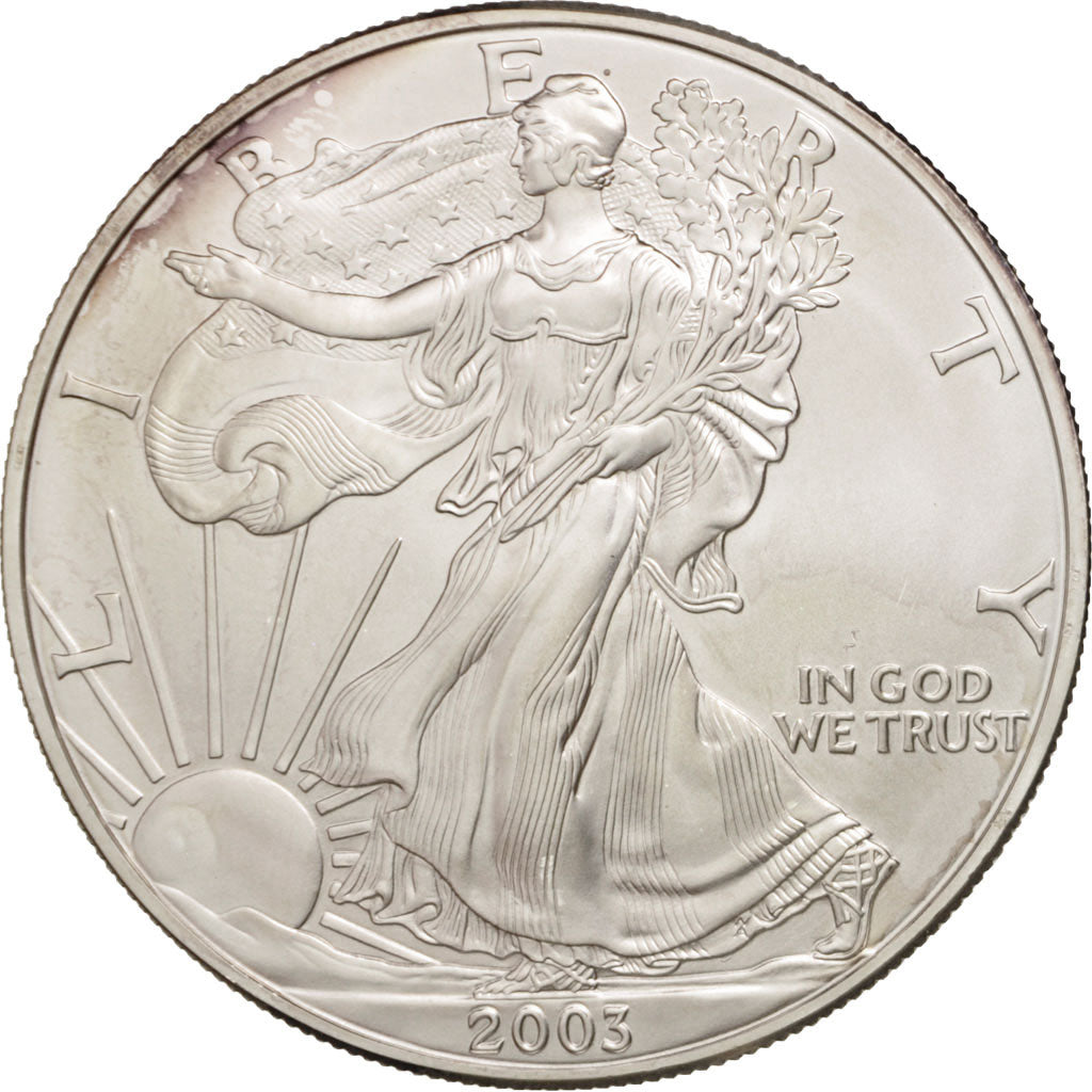 United States, Dollar, 2003, U.S. Mint, Philadelphia, MS(64), Silver, KM:273