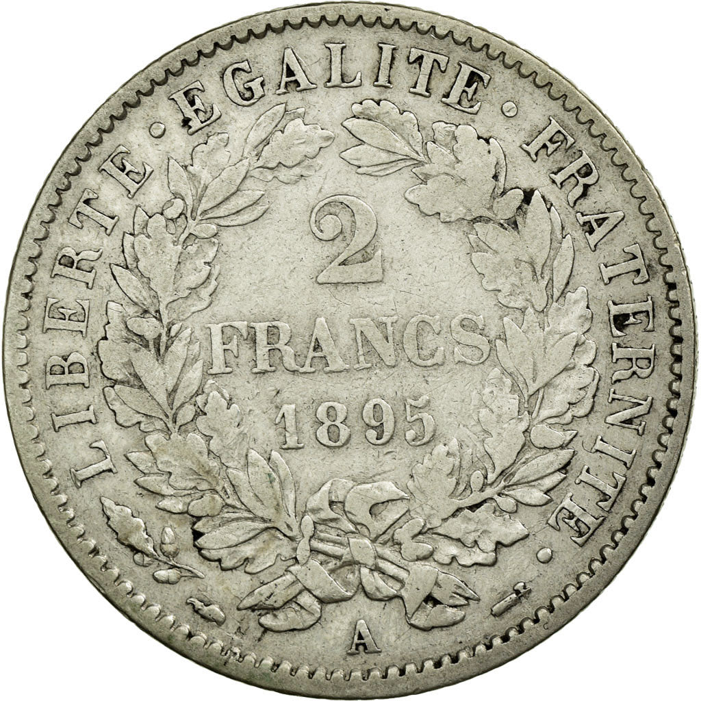 Monnaie, France, Cérès, 2 Francs, 1895, Paris, TB+, Argent, KM:817.1