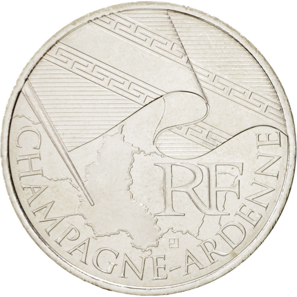 Francia, 10 Euro Champagne-Ardennes, 2010, FDC, Argento, KM:1651