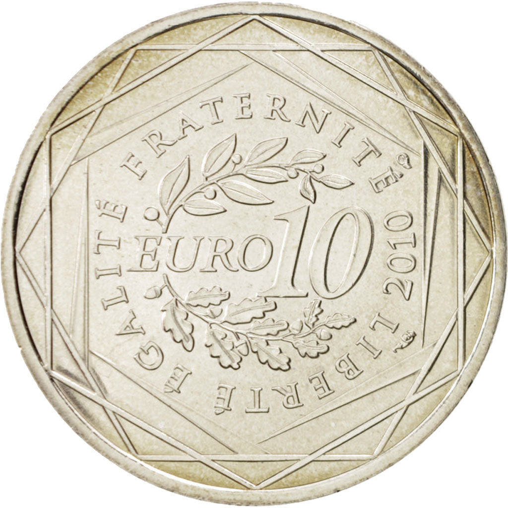 Francia, 10 Euro Champagne-Ardennes, 2010, FDC, Argento, KM:1651