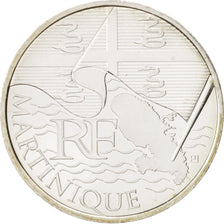 France, 10 Euro Martinique, 2010, MS(65-70), Silver, KM:1662