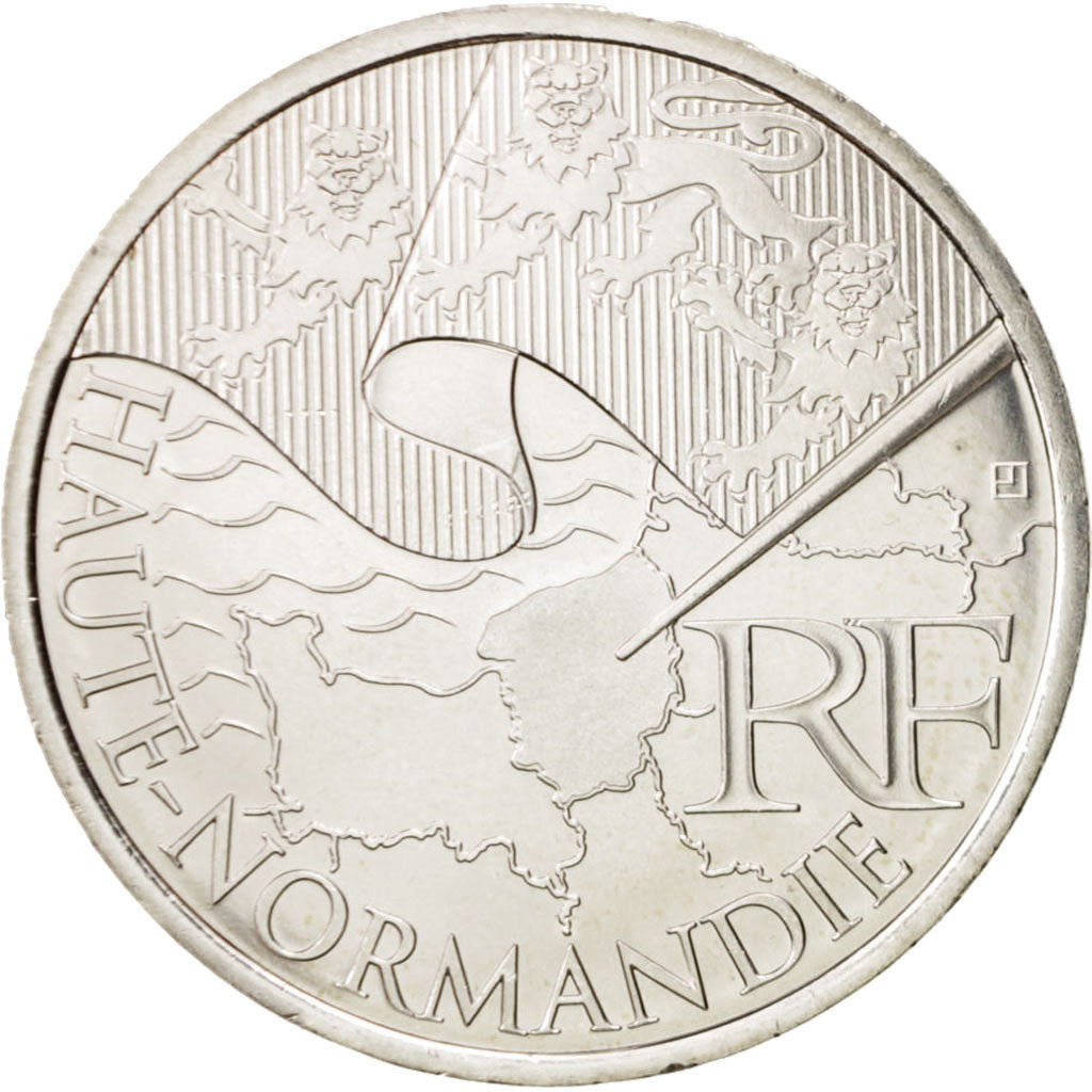 Frankreich, 10 Euro Haute-Normandie, 2010, STGL, Silber, KM:1656