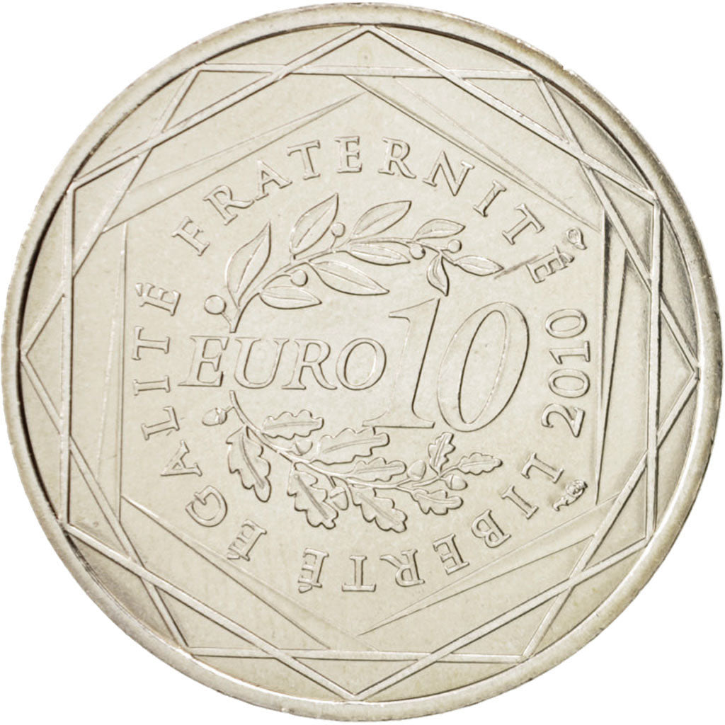 Francia, 10 Euro Midi-Pyrénées, 2010, FDC, Argento, KM:1663