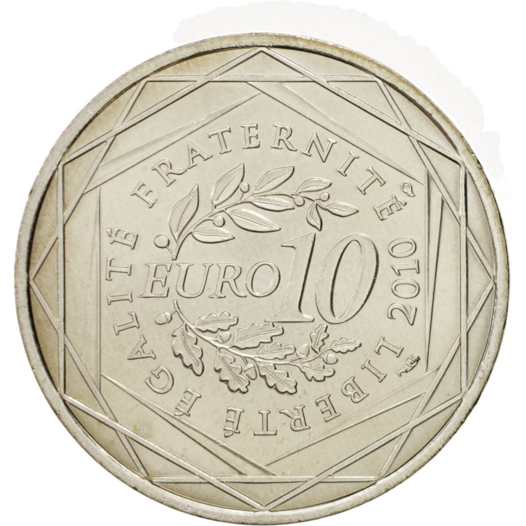 France, 10 Euro Nord-Pas-de-Calais, 2010, MS(64), Silver, KM:1664