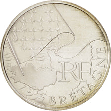 France, 10 Euro Bretagne, 2010, MS(65-70), Silver, KM:1648