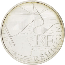 France, 10 Euro Réunion, 2010, MS(64), Silver, KM:1669
