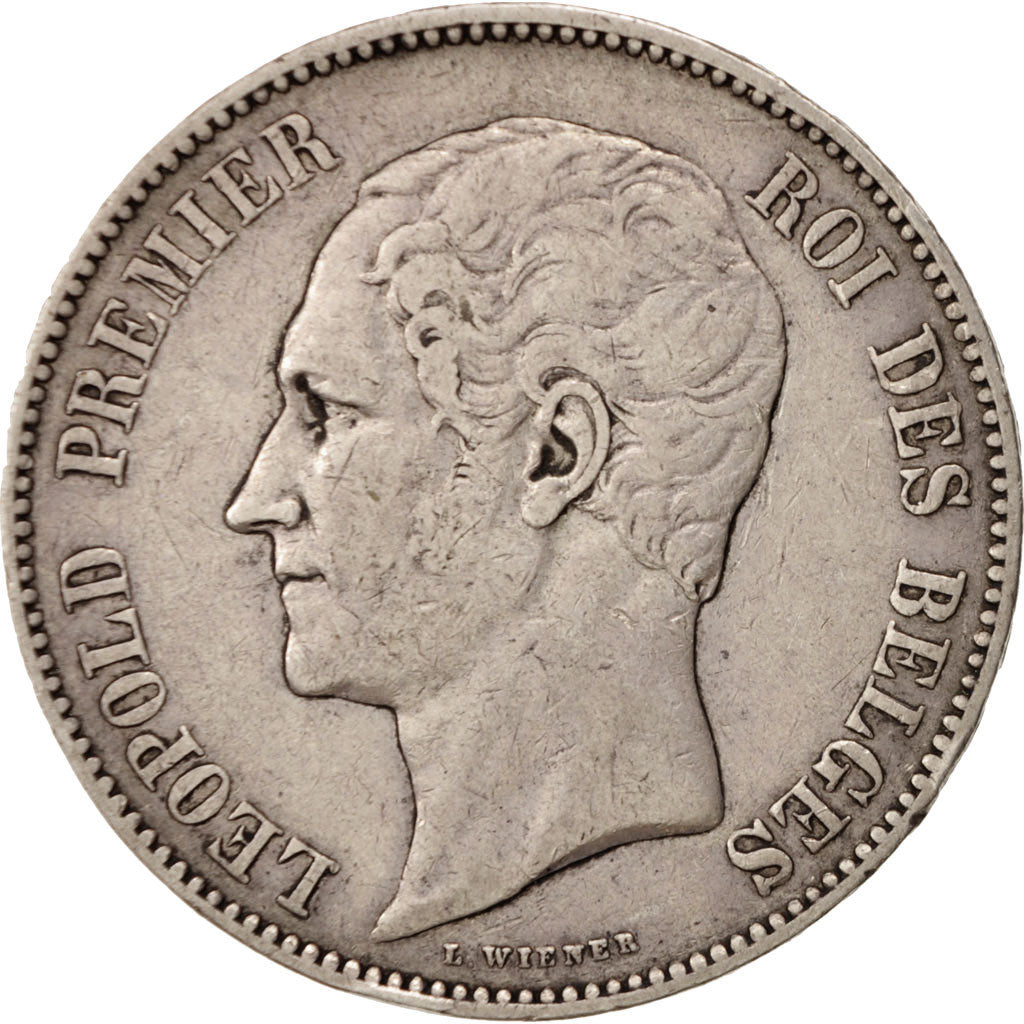 Belgium, Leopold I, 5 Francs, 5 Frank, 1858, EF(40-45), Silver, KM:17