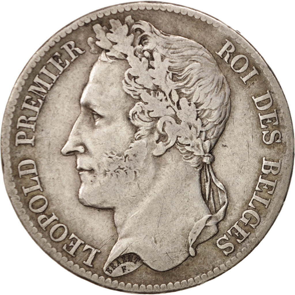 Coin, Belgium, Leopold I, 5 Francs, 5 Frank, 1832, EF(40-45), Silver, KM:3.1