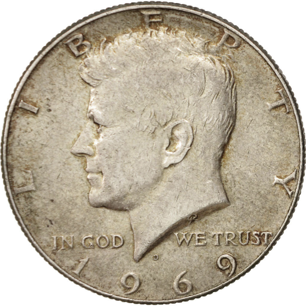 United States, Kennedy Half Dollar, 1969, Denver, AU(50-53), Silver, KM:202a