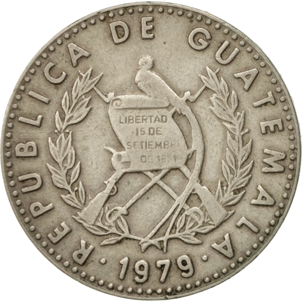 Coin, Guatemala, 25 Centavos, 1979, VF(30-35), Copper-nickel, KM:278.1
