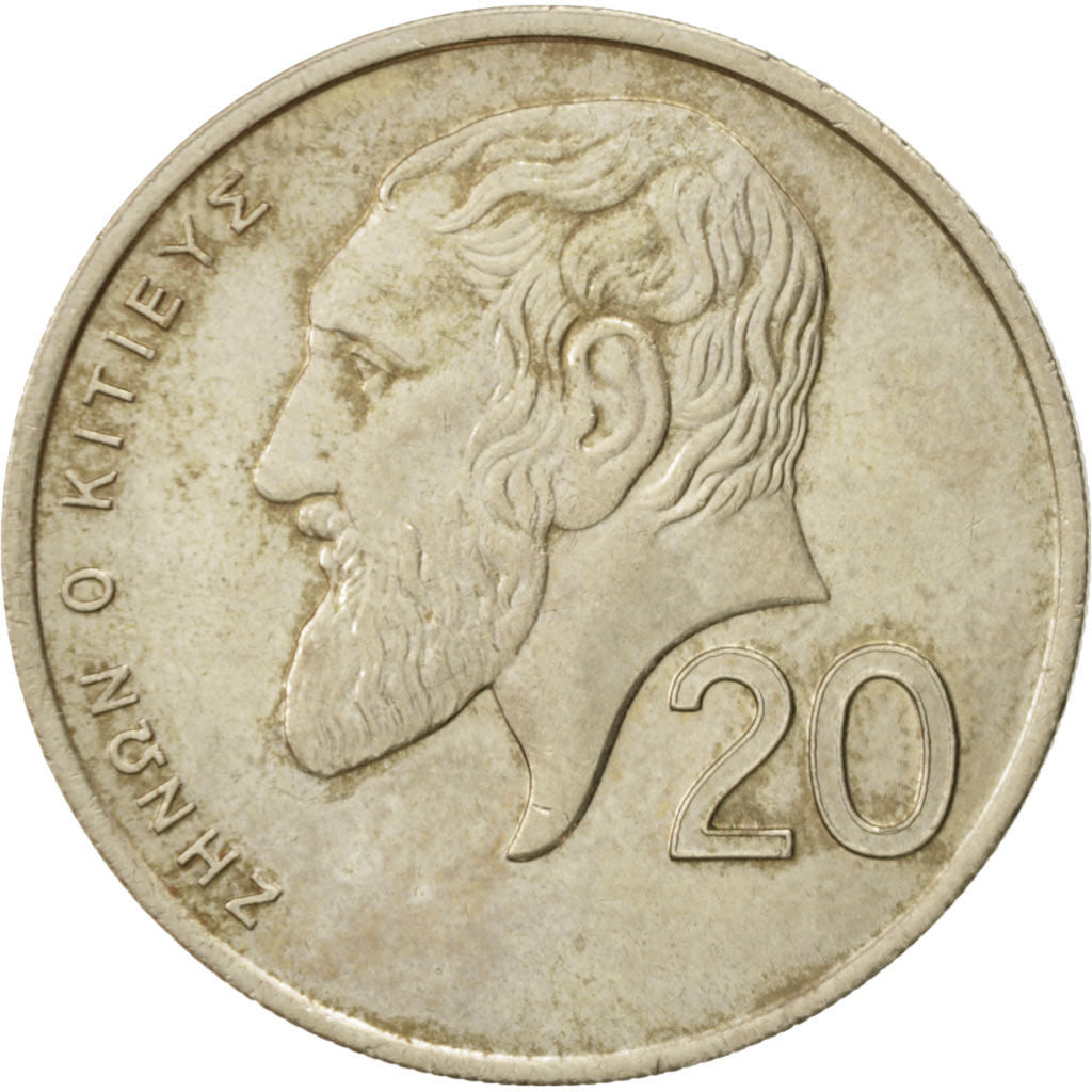 Coin, Cyprus, 20 Cents, 1990, AU(55-58), Nickel-brass, KM:62.1