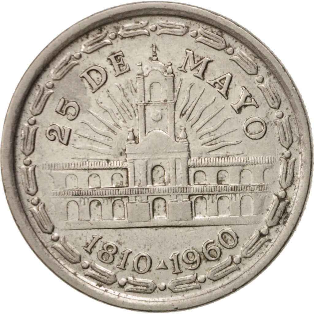 Moneta, Argentina, Peso, 1960, SPL-, Acciaio ricoperto in nichel, KM:58