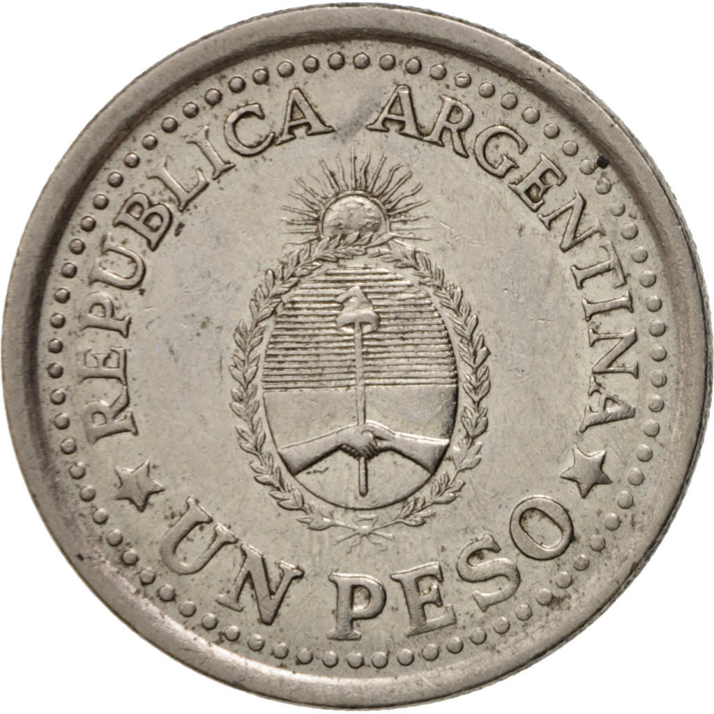 Moneta, Argentina, Peso, 1960, SPL-, Acciaio ricoperto in nichel, KM:58
