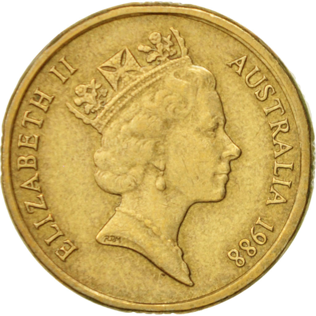 Australia, Elizabeth II, 2 Dollars, 1988, BB+, Alluminio-bronzo, KM:101