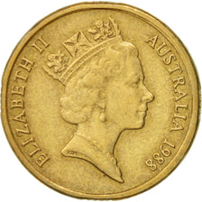 Australia, Elizabeth II, 2 Dollars, 1988, BB+, Alluminio-bronzo, KM:101
