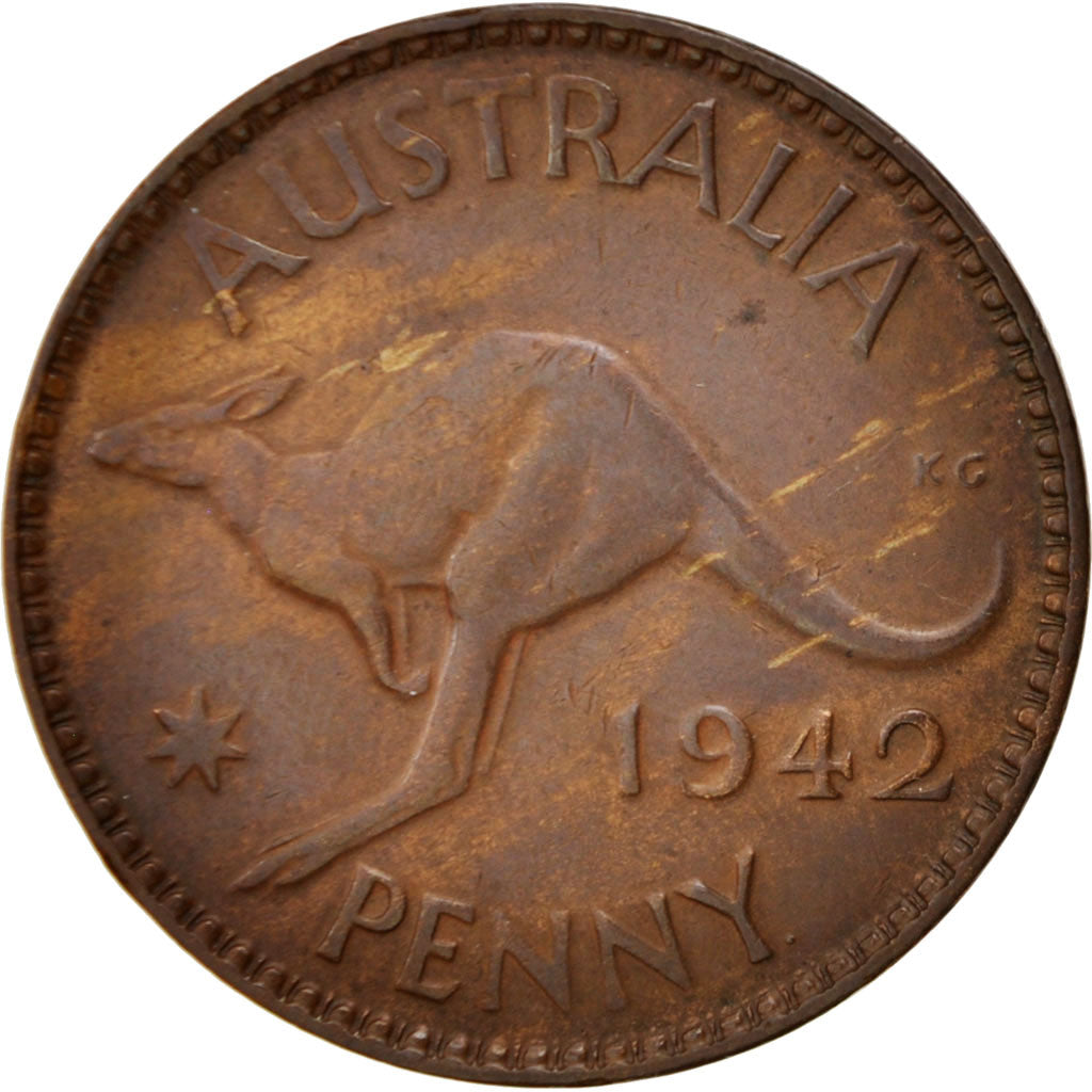 Australia, George VI, Penny, 1942, EF(40-45), Bronze, KM:36