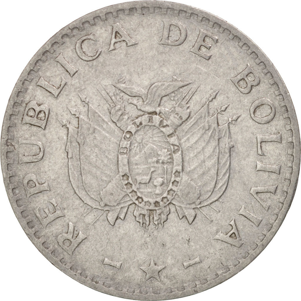 Bolivia, 5 Centavos, 1987, AU(50-53), Stainless Steel, KM:201